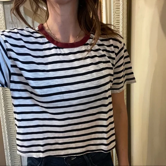 Striped Cropped Tee by Splendid - Picture 4 of 5